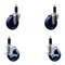 Service Caster 4'' Solid Poly Wheel Swivel 1-1/8'' Expanding Stem Caster Set 2 Brakes, 4PK SCC-EX20S414-SPUS-2-TLB-2-118 - alternate 1